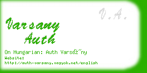 varsany auth business card